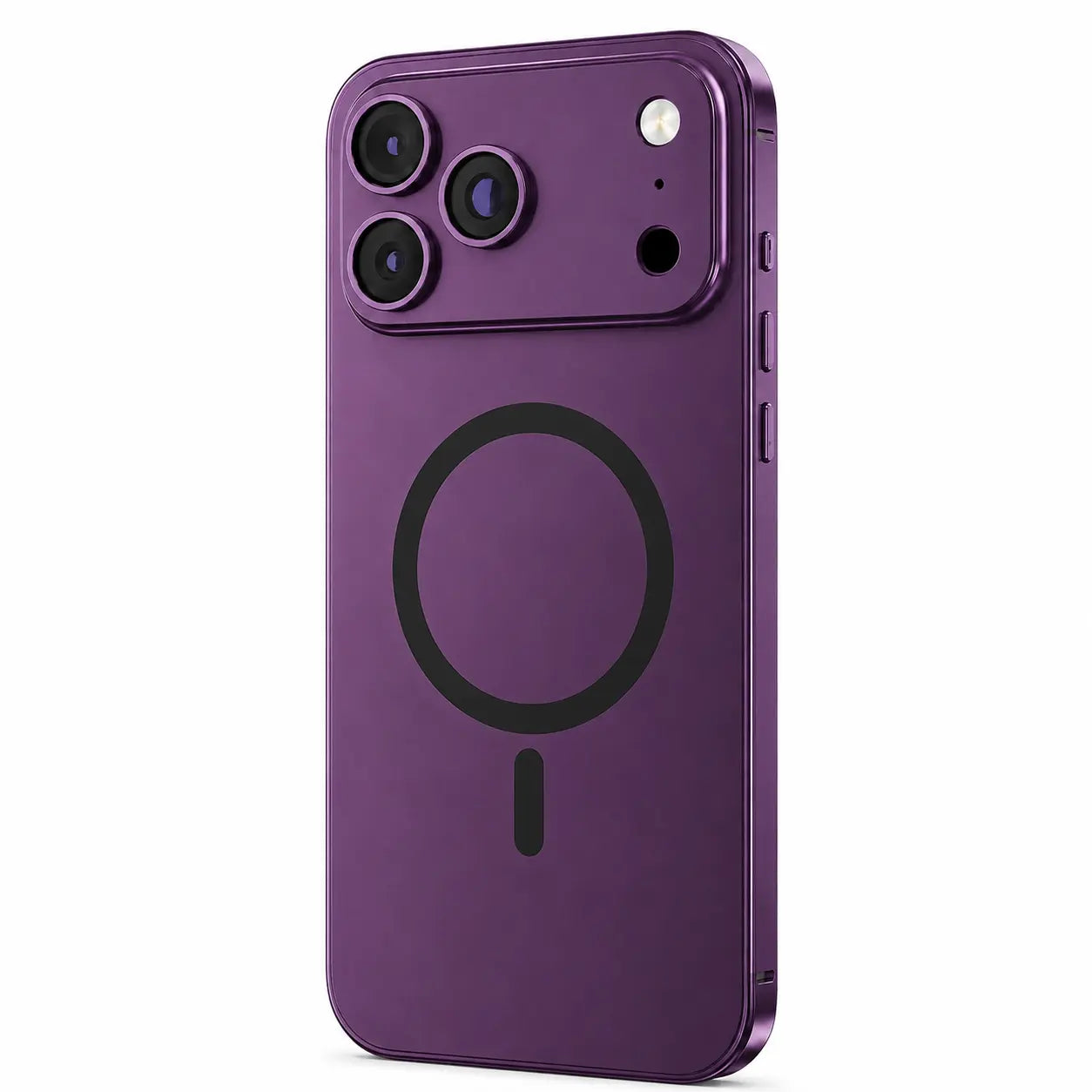 Slim dark cherry MagSafe case for iPhone 18 Pro Max with metal frame
