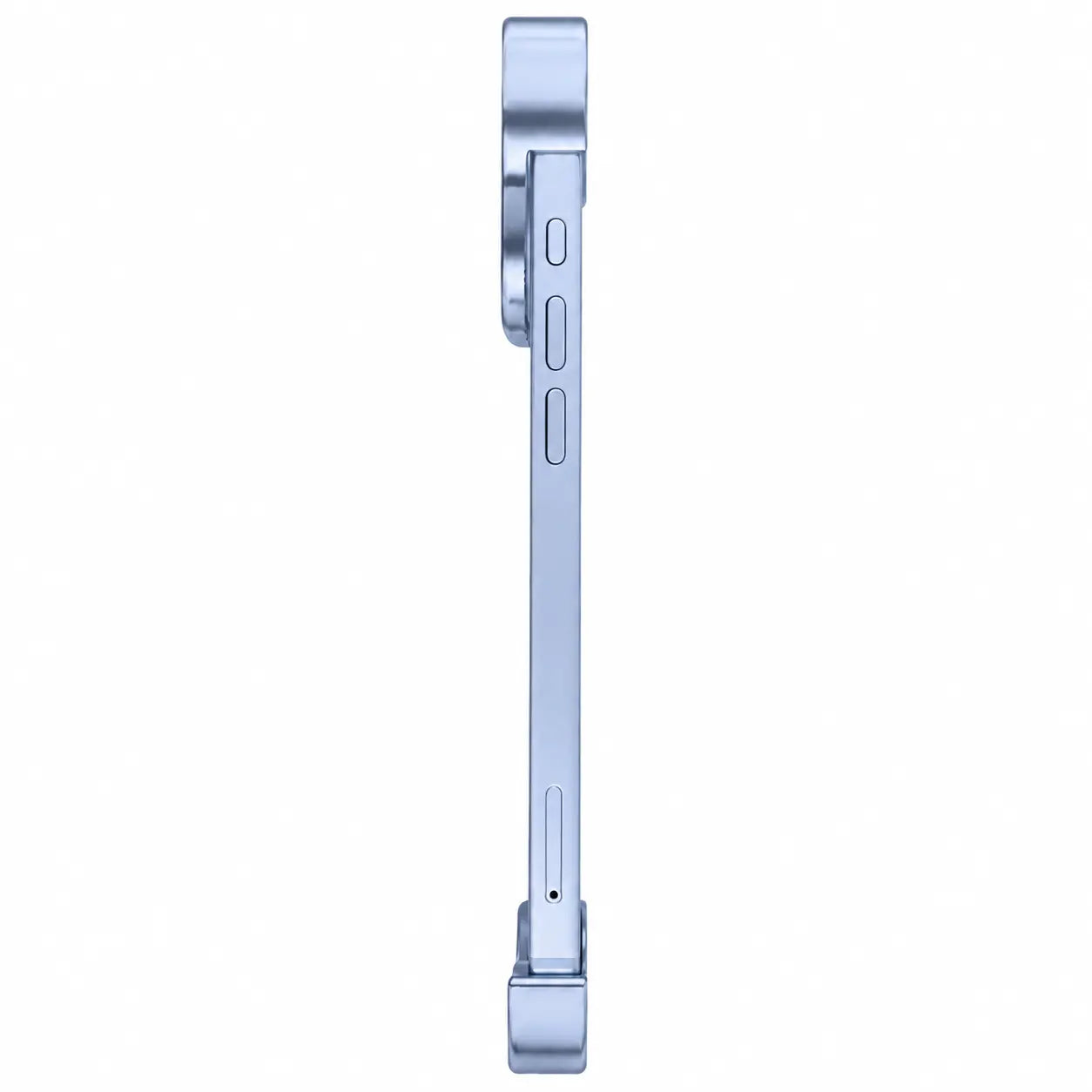 Light blue Edge Base case for iPhone 18 Pro Max, camera frame detail