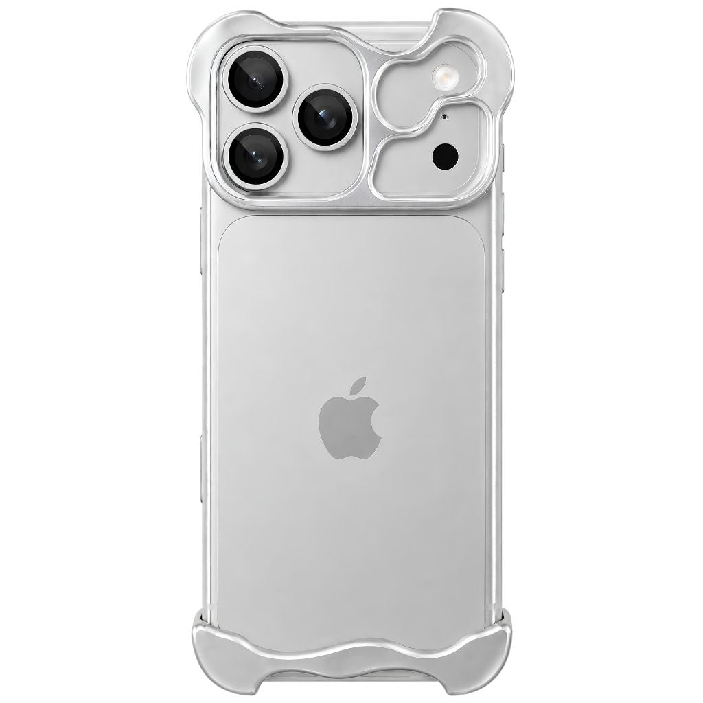 Silver Edge Base minimal bumper case for iPhone 18 Pro Max