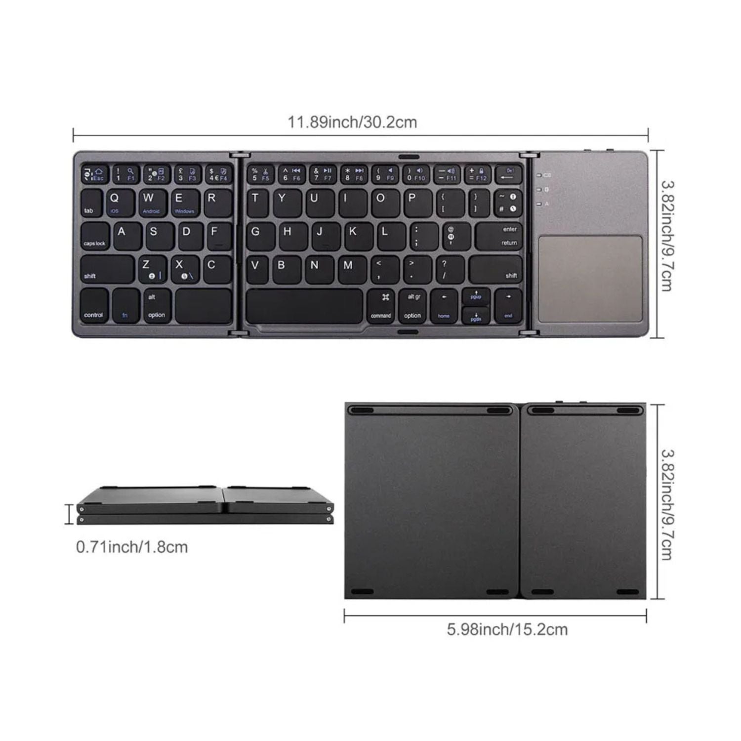 Mini Folding Bluetooth Keyboard