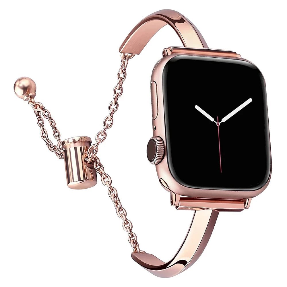 Women's Slim Stainless Steel Link Band for Apple Watch