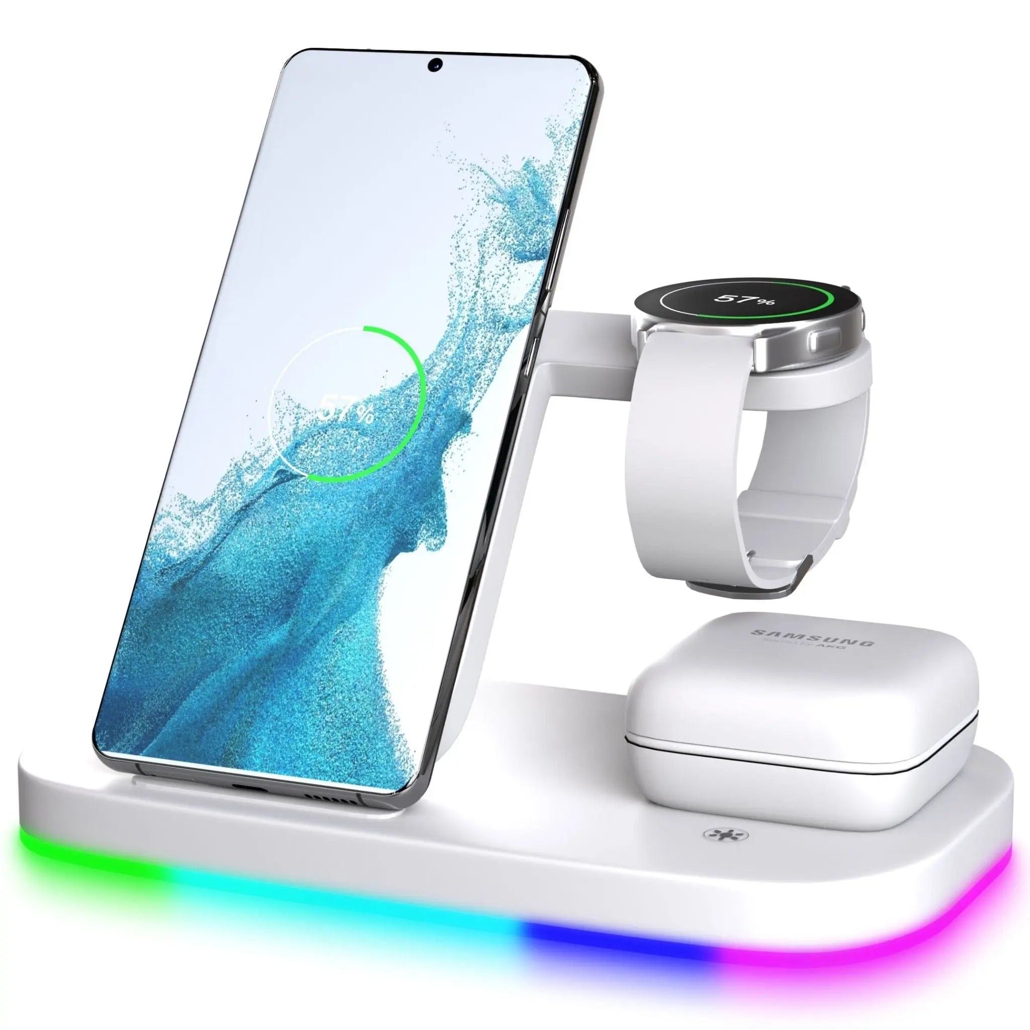 3 in 1 Samsung Wireless Charging Station for Samsung Galaxy S23 Ultra, Samsung Watch 5 Pro, Samsung Buds from Evolved Chargers